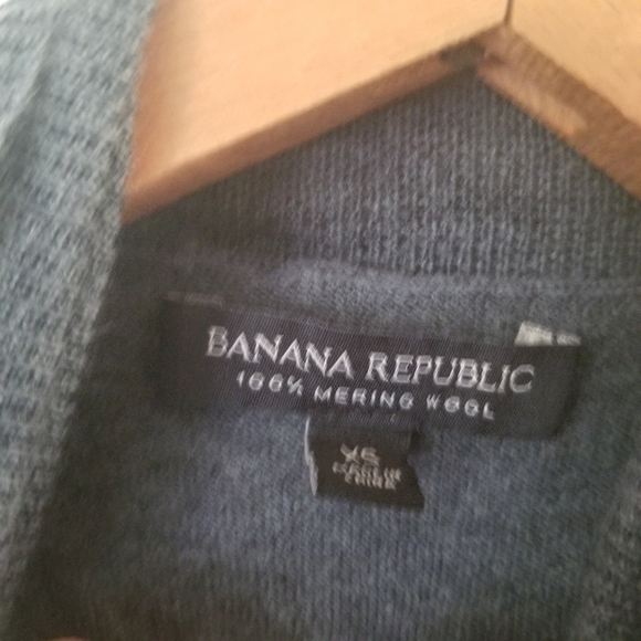 Banana Republic Merino Wool Lightweight Heathered Grey Turtleneck Size XS - Picture 4 of 6